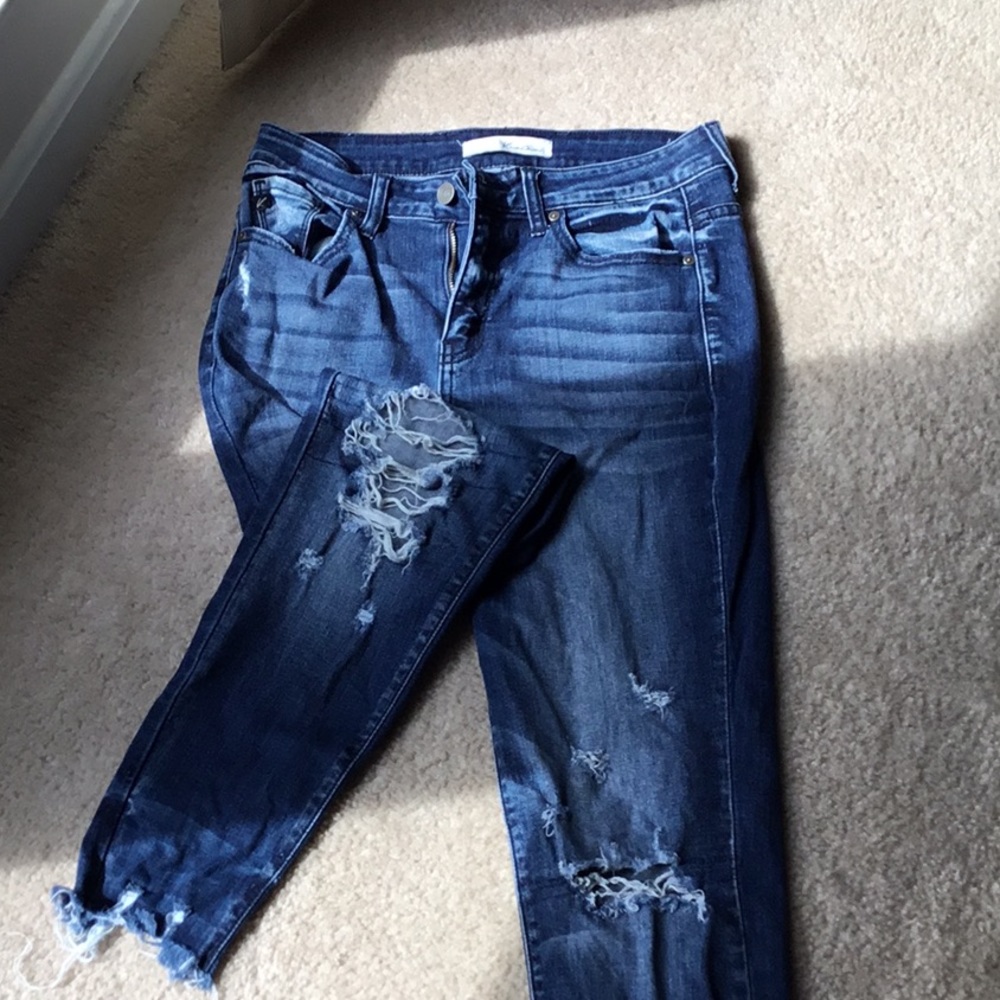 Distressed jeans